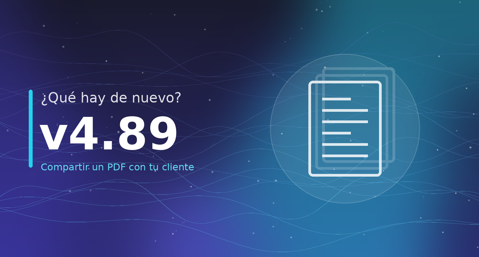 What’s new? v4.89 — Share a PDF with your client, and a shorter document menu
